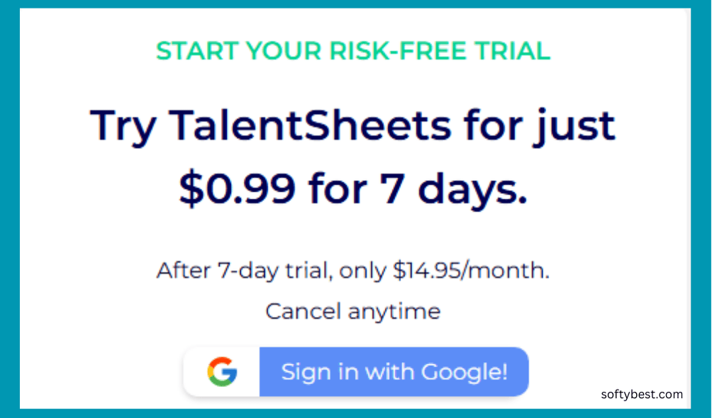 Talentsheets Lifetime Deal Review